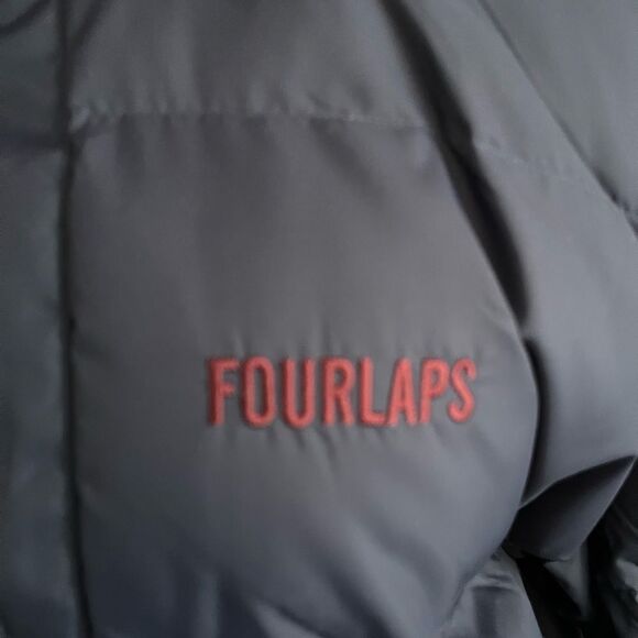 NWT Fourlaps reversible polar quilted Sherpa jacket Burgundy/Smoke size Small - Picture 5 of 16